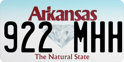 AR license plate 922MHH