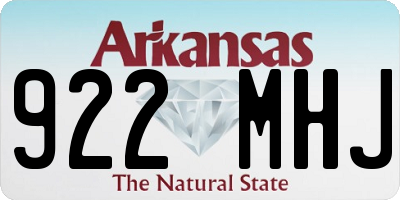 AR license plate 922MHJ