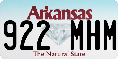 AR license plate 922MHM