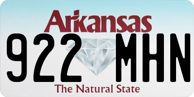 AR license plate 922MHN