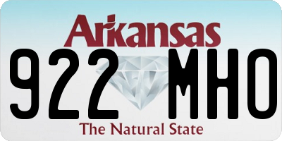 AR license plate 922MHO