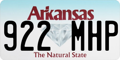AR license plate 922MHP