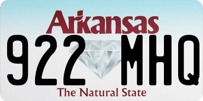 AR license plate 922MHQ