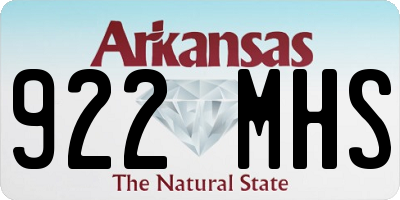 AR license plate 922MHS