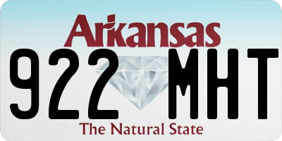 AR license plate 922MHT