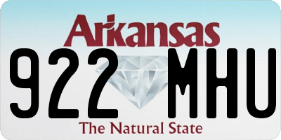 AR license plate 922MHU