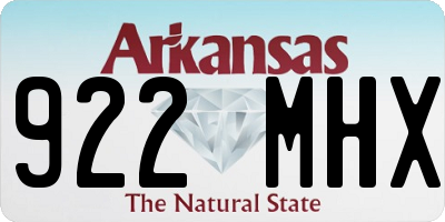 AR license plate 922MHX
