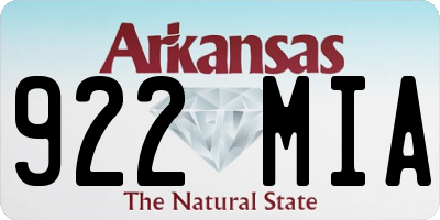 AR license plate 922MIA