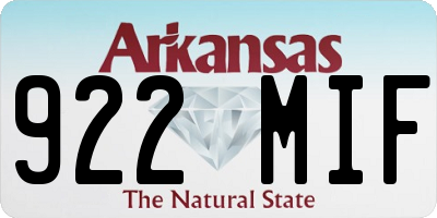 AR license plate 922MIF