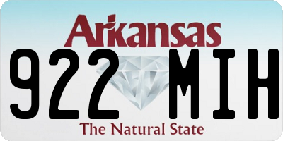 AR license plate 922MIH