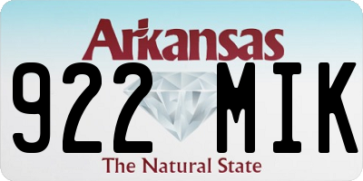 AR license plate 922MIK