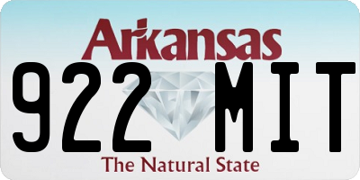 AR license plate 922MIT