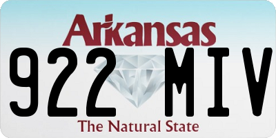 AR license plate 922MIV