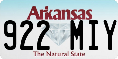 AR license plate 922MIY