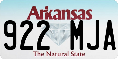 AR license plate 922MJA