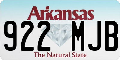 AR license plate 922MJB