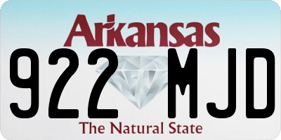 AR license plate 922MJD
