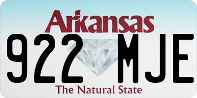 AR license plate 922MJE