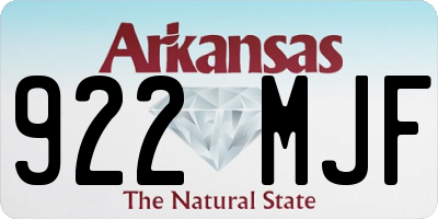 AR license plate 922MJF