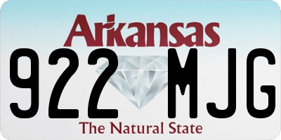 AR license plate 922MJG