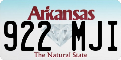 AR license plate 922MJI