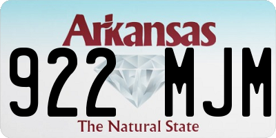 AR license plate 922MJM