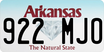 AR license plate 922MJO