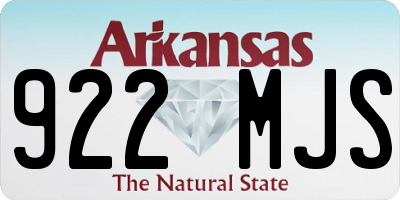 AR license plate 922MJS