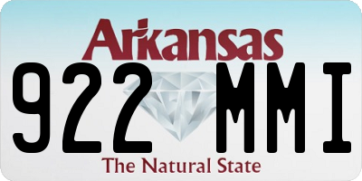 AR license plate 922MMI