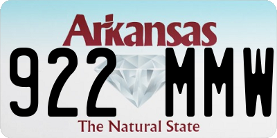 AR license plate 922MMW