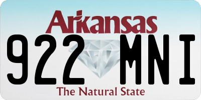 AR license plate 922MNI