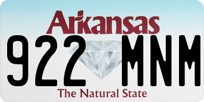AR license plate 922MNM