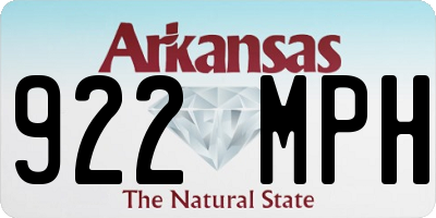 AR license plate 922MPH
