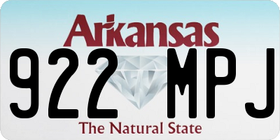 AR license plate 922MPJ