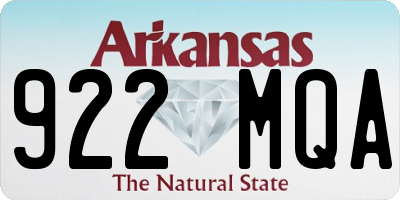 AR license plate 922MQA