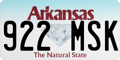 AR license plate 922MSK