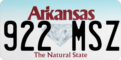 AR license plate 922MSZ