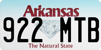 AR license plate 922MTB