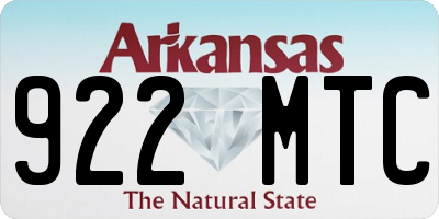 AR license plate 922MTC