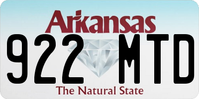 AR license plate 922MTD