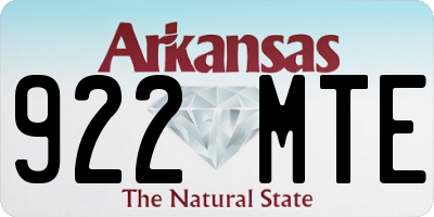 AR license plate 922MTE