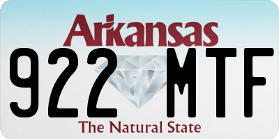 AR license plate 922MTF