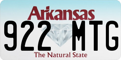 AR license plate 922MTG