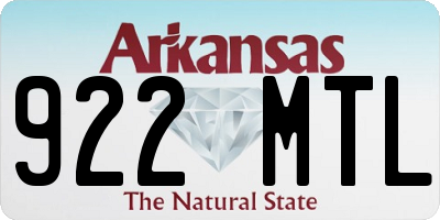 AR license plate 922MTL