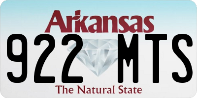 AR license plate 922MTS