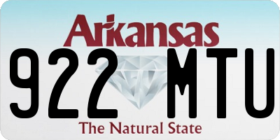 AR license plate 922MTU