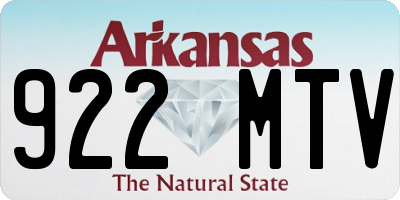 AR license plate 922MTV