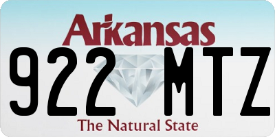 AR license plate 922MTZ