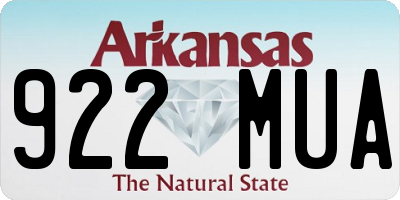 AR license plate 922MUA