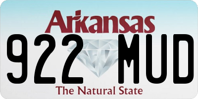 AR license plate 922MUD